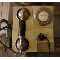 TELEFONO VINTAGE IN OTTONE, TELEFONA MADE IN ITALY, ANNI 50