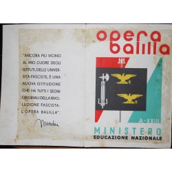 PAGELLA SCOLASTICA REGIME FASCISTA PNF RARA ULTIMA PAGELLA ANNO XXIII 1944-1945 NOLI