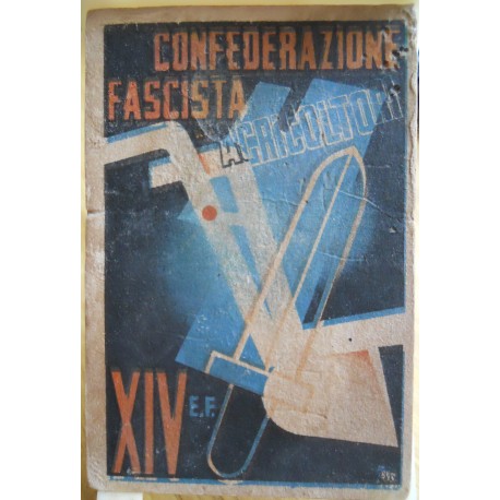 TESSERA DELLA CONFEDERAZIONE FASCISTA DEGLI AGRICOLTORI,  ANNO XIV