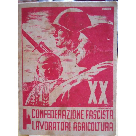 TESSERA DELLA CONFEDERAZIONE NAZIONALE FASCISTA DEGLI AGRICOLTORI, MERCOGLIANO, 1941